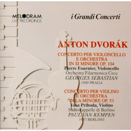 DVORAK - Fournier - Concerto pour violoncelle et orchestre en si mineur Live Recordings Berlin 1937 & Prague 1949..